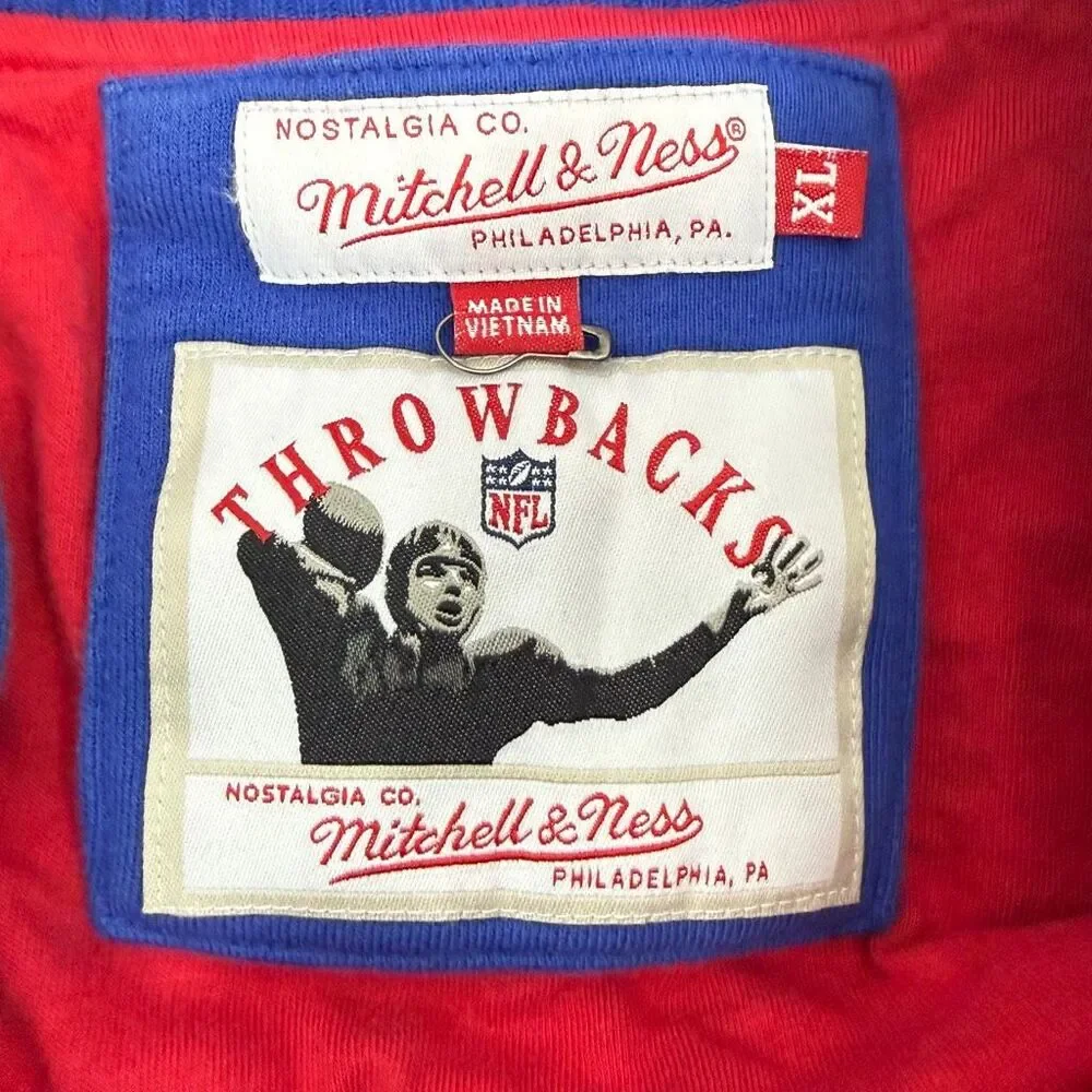 Mitchell & Ness Vintage Throwback Snap Down Fleece Lined Varsity Style Jacket -